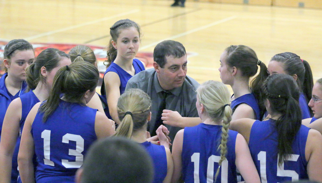 Coach Randy Shepard takes a time out