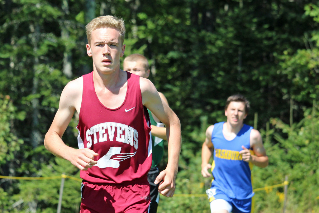 Eagle Oliver Broughton races to a top-15 finish in Ellsworth. Photo by John Richardson