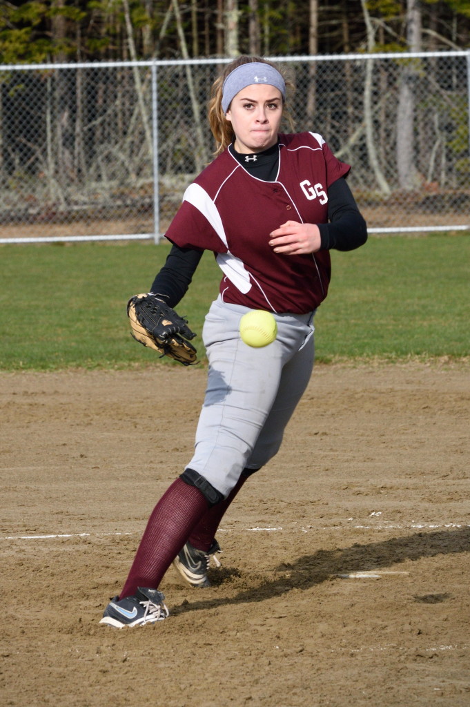 Olivia Stevenson pitches to out Sumner in the 4th innining.  Photo by Franklin Brown