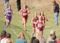 Mary Rich races the 3.1 cross country course