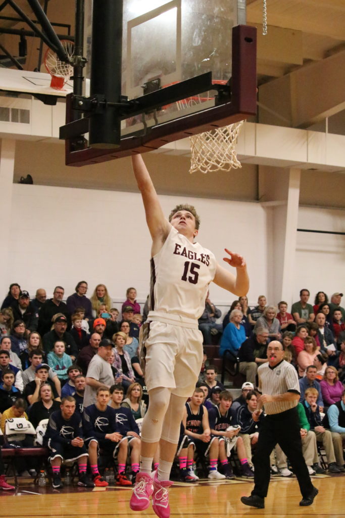 Taylor Schildroth scores 1 before a home crowd. Photo by Anne Berleant