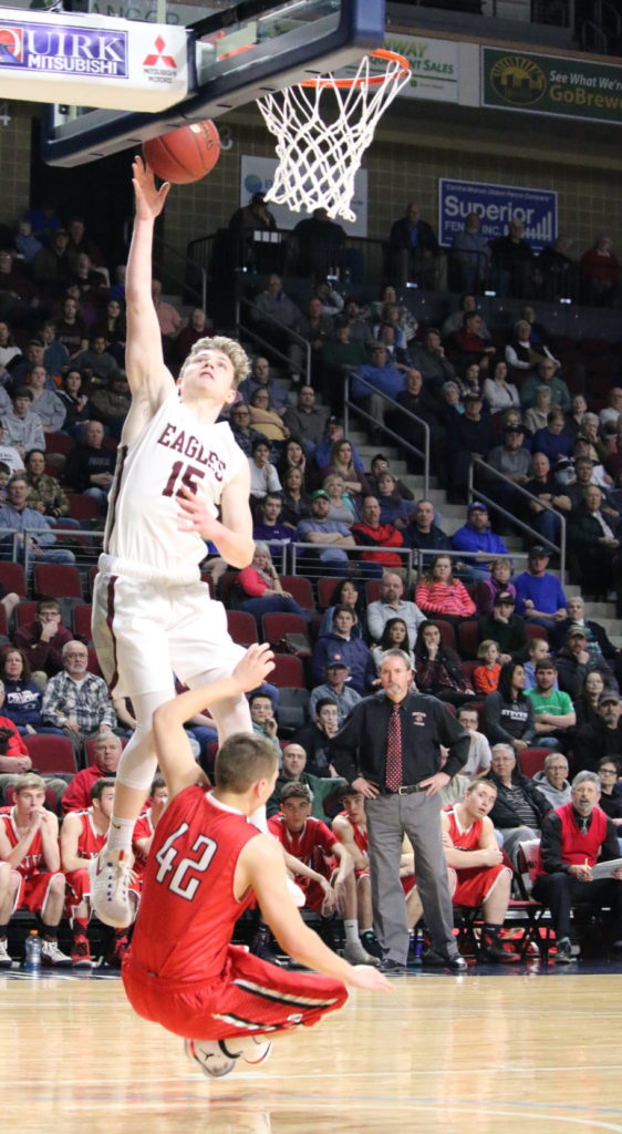 Taylor Schildroth takes the lay up. Photo by Anne Berleant