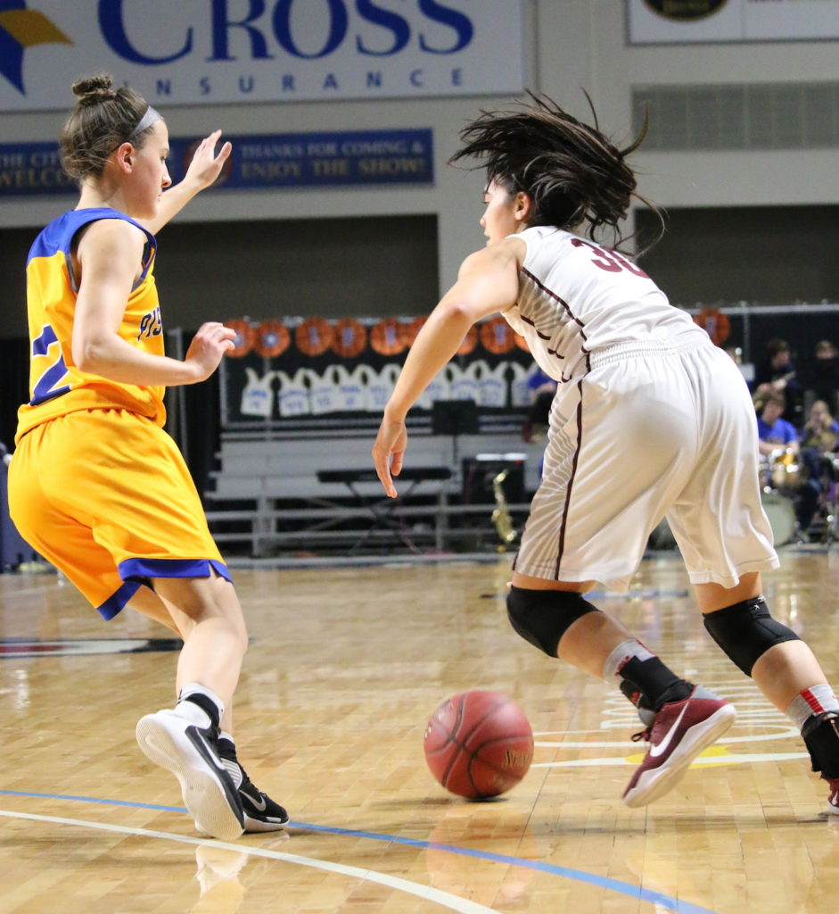 Julianna Allen plays fierce offense. Photo by Anne Berleant