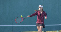Eagle Lindsay Nevin controls her return. Photo by Tate Yoder