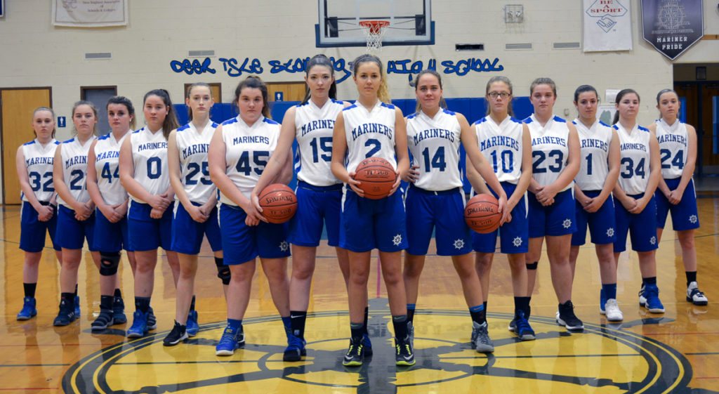 The Deer Isle-Stonington Girls Varsity Basketball Team