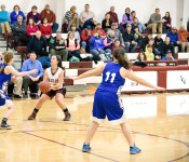 GSA senior Megan Nowland works her offense