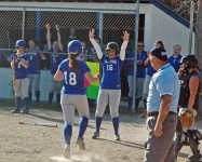 Logan Eaton scores a run