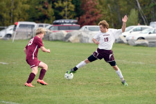 Cameron Gordon defends the ball near the GSA goal.Photo by, Franklin Brown