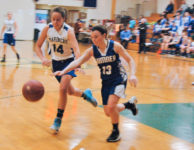Katie Haskell moves for a steal against Sumner. Photo by Jack Scott
