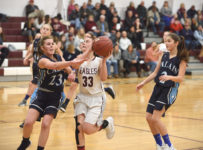 Saylor Grant attempts a shot